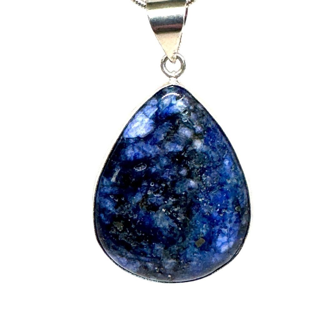 Indio Jewelry Lapis Lazuli Pendant on Silver Snake Chain Necklace #7021 - Picture 5 of 5